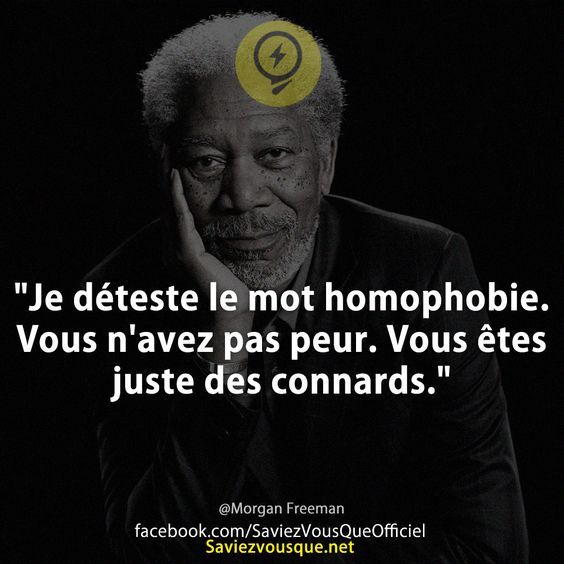 &quot;Je déteste le mot homophobie. Vous n&#039;avez pas peur. Vous êtes juste des connards.&quot;