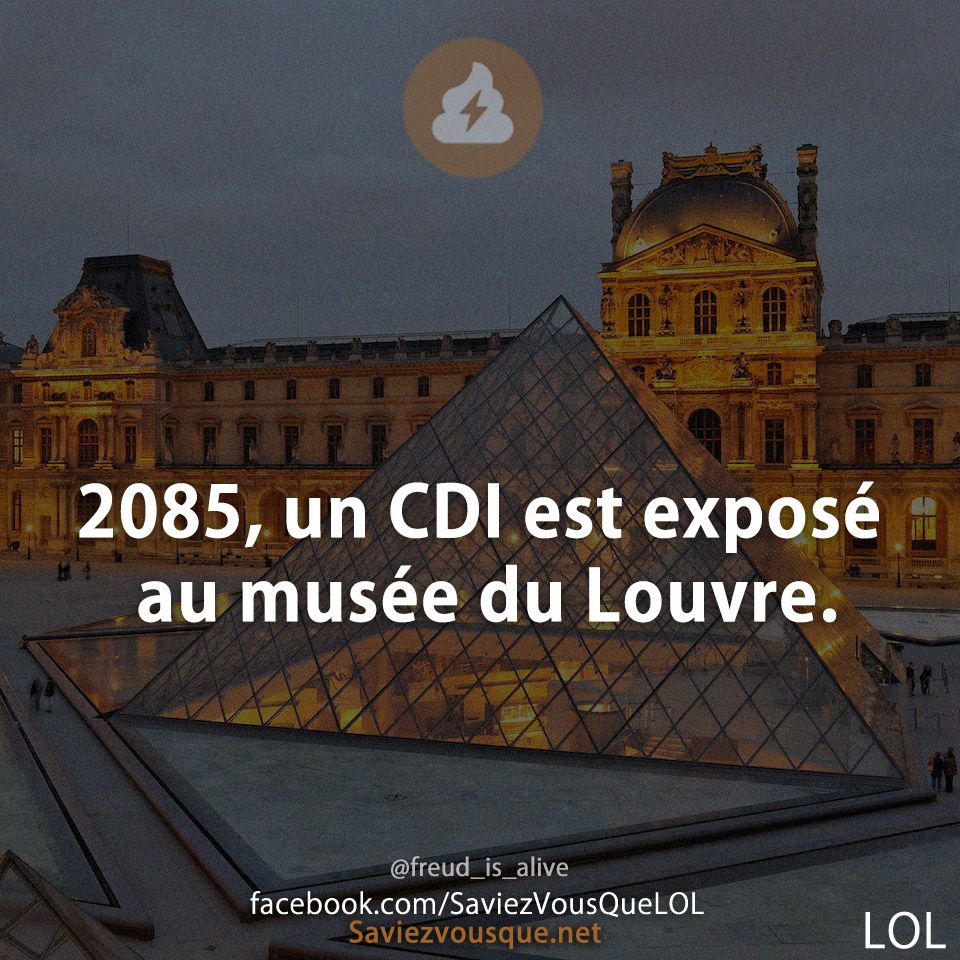 2085, un CDI est exposé au musée du Louvre.