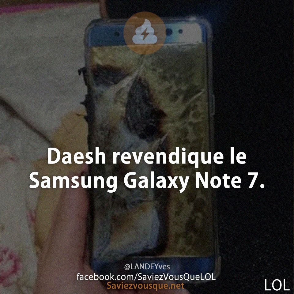 Daesh revendique le Samsung Galaxy Note 7.