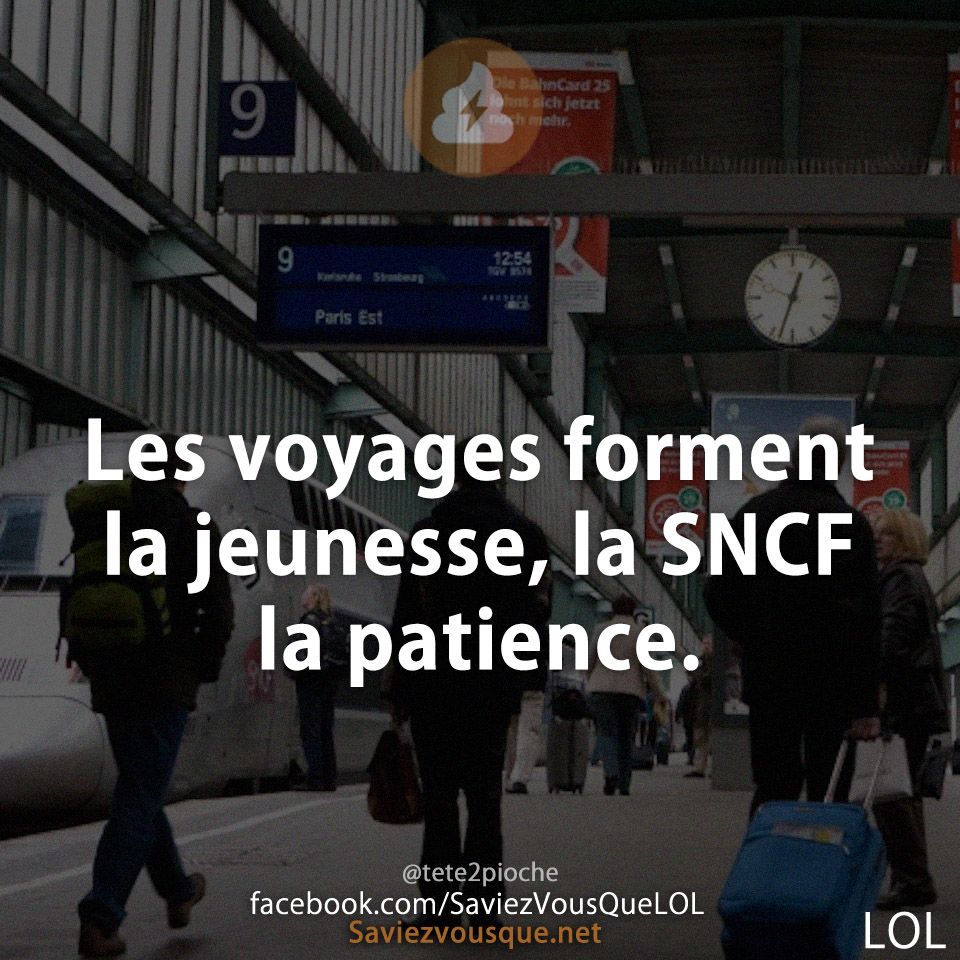 Les voyages forment la jeunesse, la SNCF la patience.