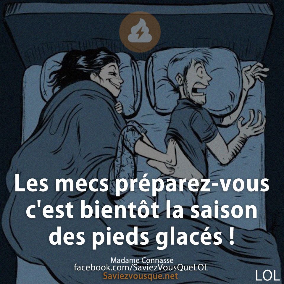 Les mecs préparez-vous c&#039;est bientôt la saison des pieds glacés !