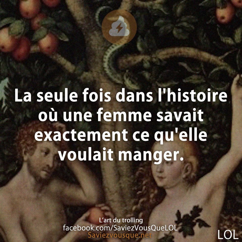 La seule fois dans l&#039;histoire où une femme savait exactement ce qu&#039;elle voulait manger.