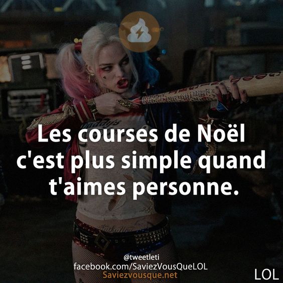 Les courses de Noël c&#039;est plus simple quand t&#039;aimes personne.