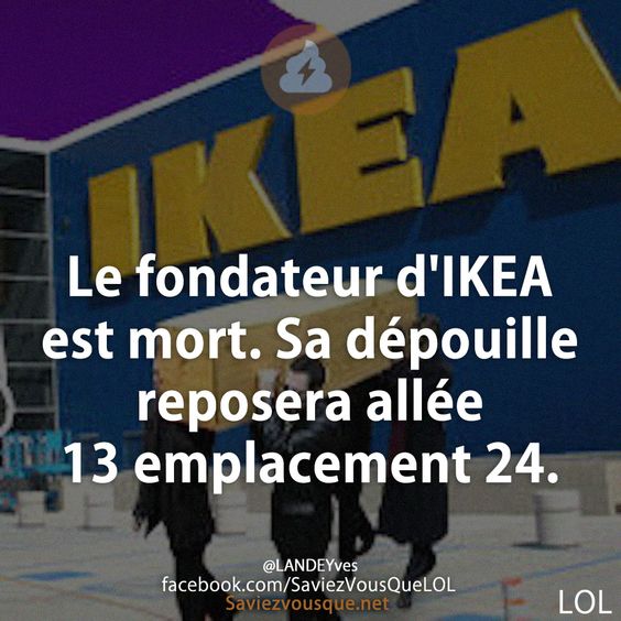 Le fondateur d&#039;IKEA est mort. Sa dépouille reposera allée 13 emplacement 24.