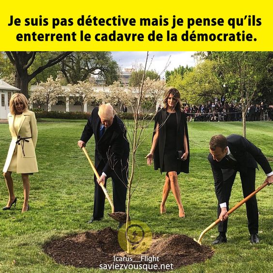 Je suis pas détective mais je pense qu’ils enterrent le cadavre de la démocratie.
