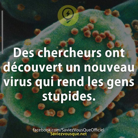 Des chercheurs ont découvert un nouveau virus qui rend les gens stupides.