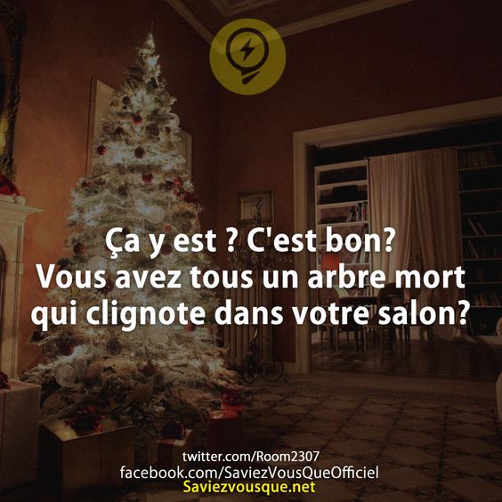 Ça y est ? C&#039;est bon? Vous avez tous un arbre mort qui clignote dans votre salon?