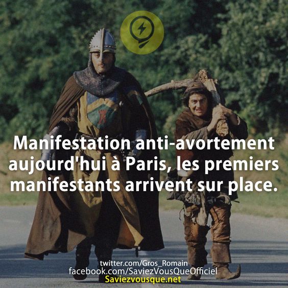 Manifestation anti-avortement aujourd&#039;hui à Paris, les premiers manifestants arrivent sur place.