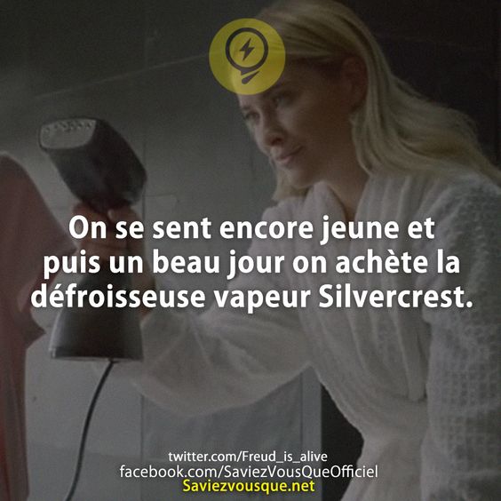 On se sent encore jeune et puis un beau jour on achète la défroisseuse vapeur Silvercrest.
