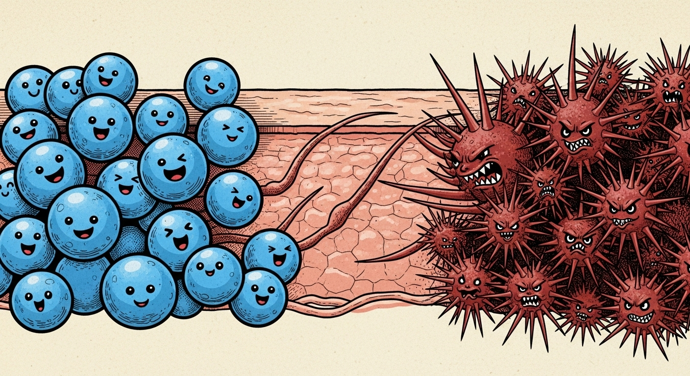 Les bons et les mauvais microbes de notre peau