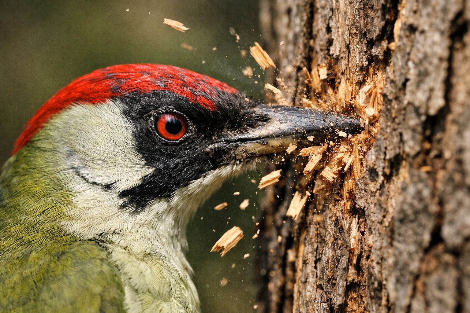 Le secret du pic-vert : sa tête n'est pas un amortisseur, mais un guide de force