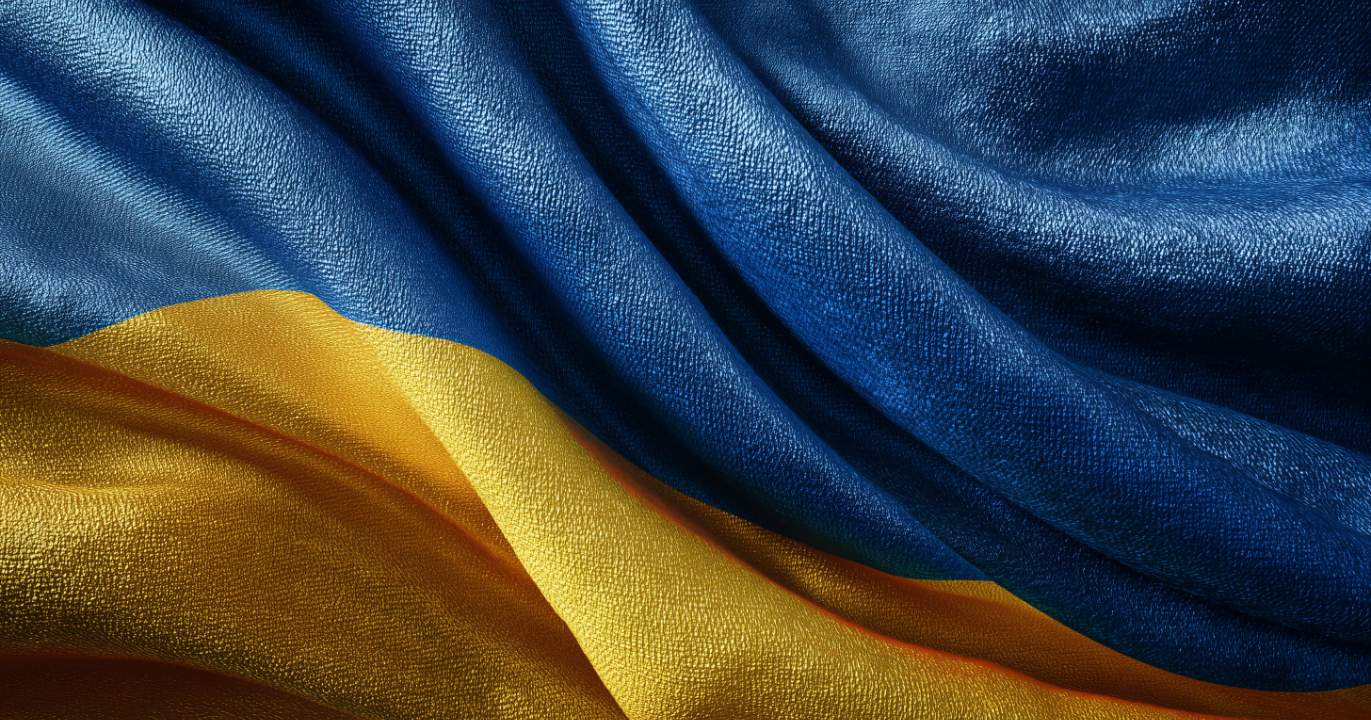 Le 21 décembre 2022 : un drapeau du front sous la coupole