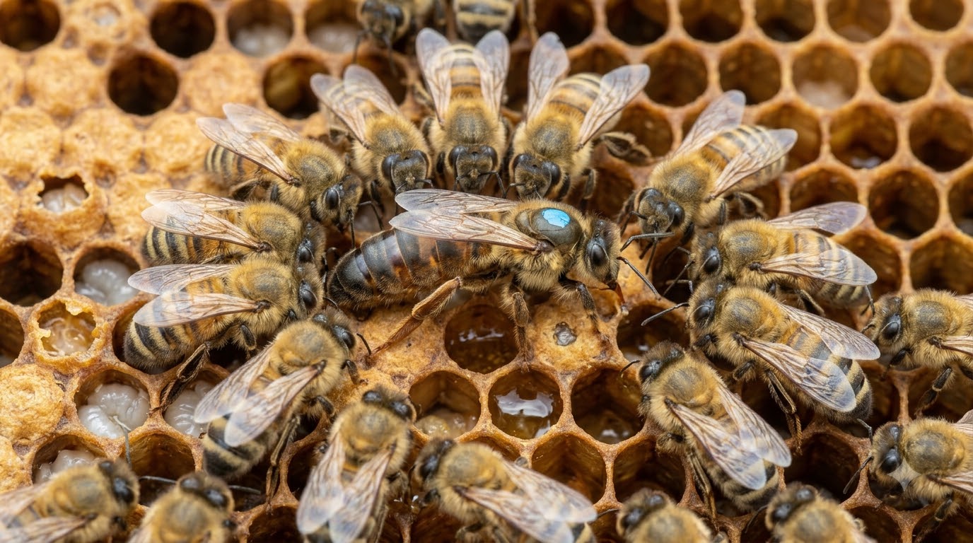 Abeilles : des chercheuses découvrent l'interrupteur cérébral qui réactive le soin à la reine chez les ouvrières âgées