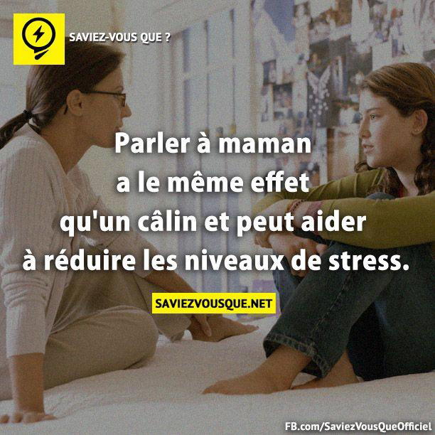 Parler à maman a le même effet qu’un câlin et peut aider à réduire les niveaux de stress.