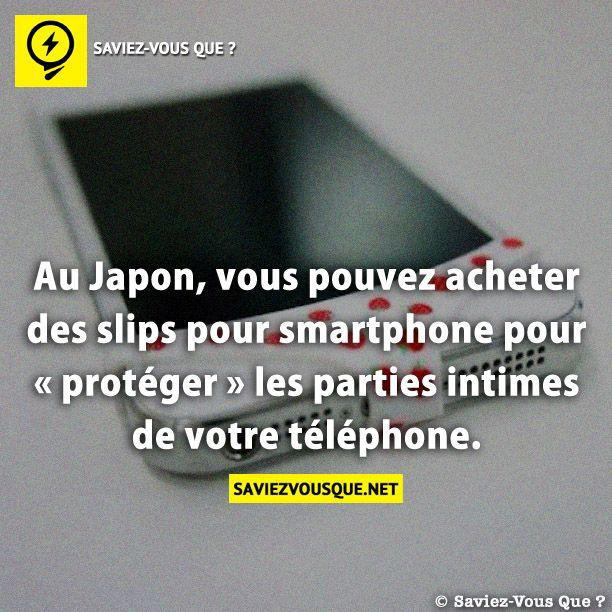 Au Japon, vous pouvez acheter des slips pour smartphone pour « protéger » les parties intimes de votre téléphone.