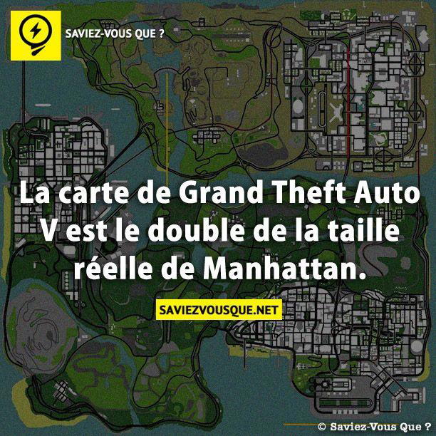 La carte de Grand Theft Auto V est le double de la taille réelle de Manhattan.