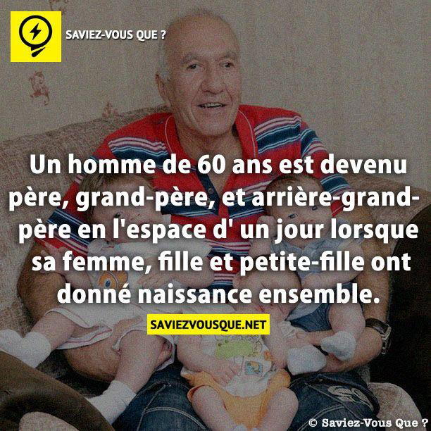 Un homme de 60 ans est devenu père, grand-père, et arrière-grand-père en l’espace d’ un jour lorsque sa femme, fille et petite-fille ont donné naissance ensemble.