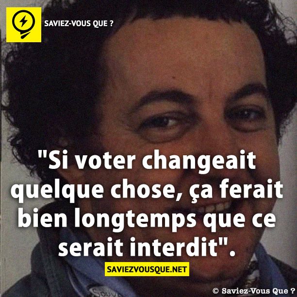 Si Voter Changeait Quelque Chose A Ferait Bien Longtemps Que Ce