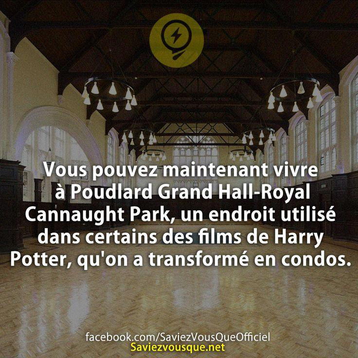 Vous pouvez maintenant vivre à Poudlard Grand Hall-Royal Cannaught Park, un endroit utilisé dans certains des films de Harry Potter, qu’on a transformé en condos.