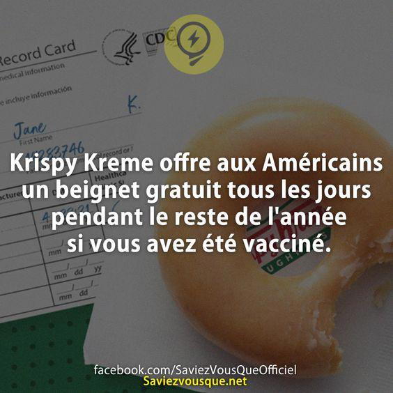 Krispy Kreme offre aux Américains un beignet gratuit tous les jours pendant le reste de l’année si vous avez été vacciné.